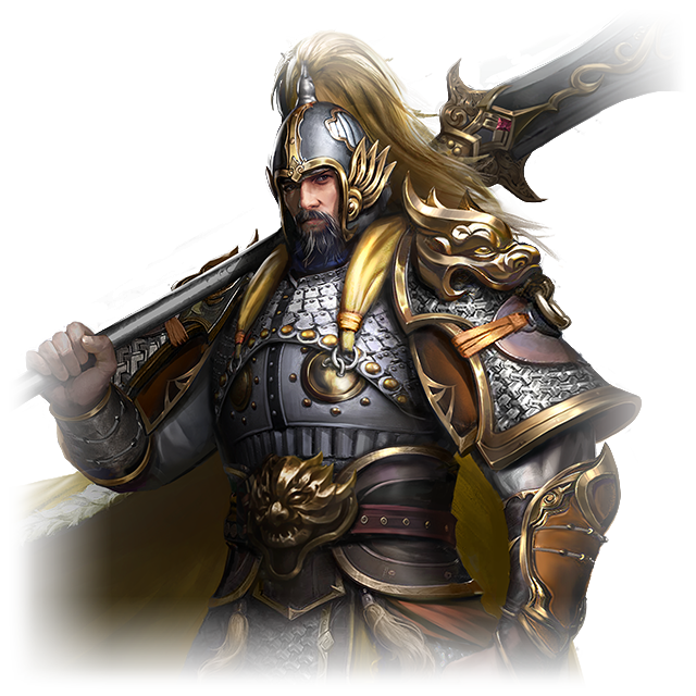 金甲持刀武将